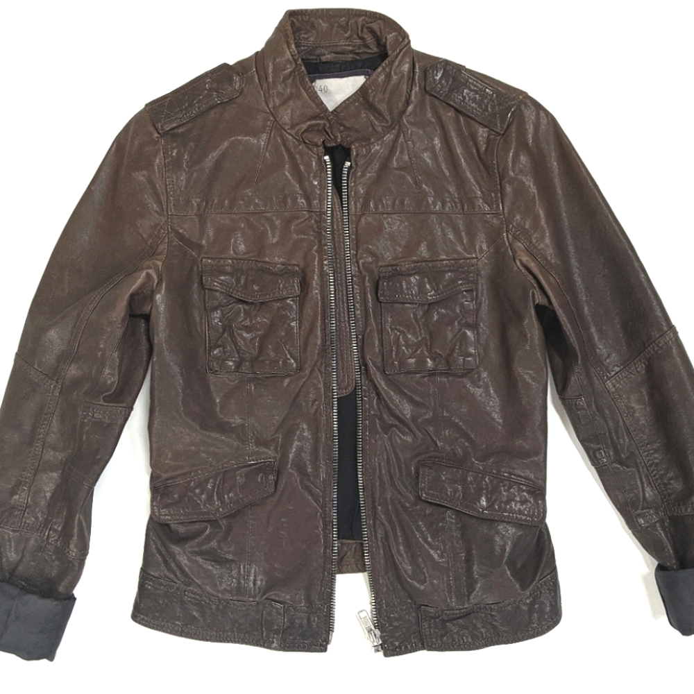 Q40 Distressed Leather Jacket